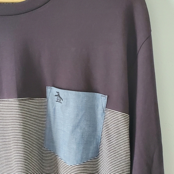 The Original Penguin Mens Stripe Shirt Size XL NWT - Picture 3 of 5